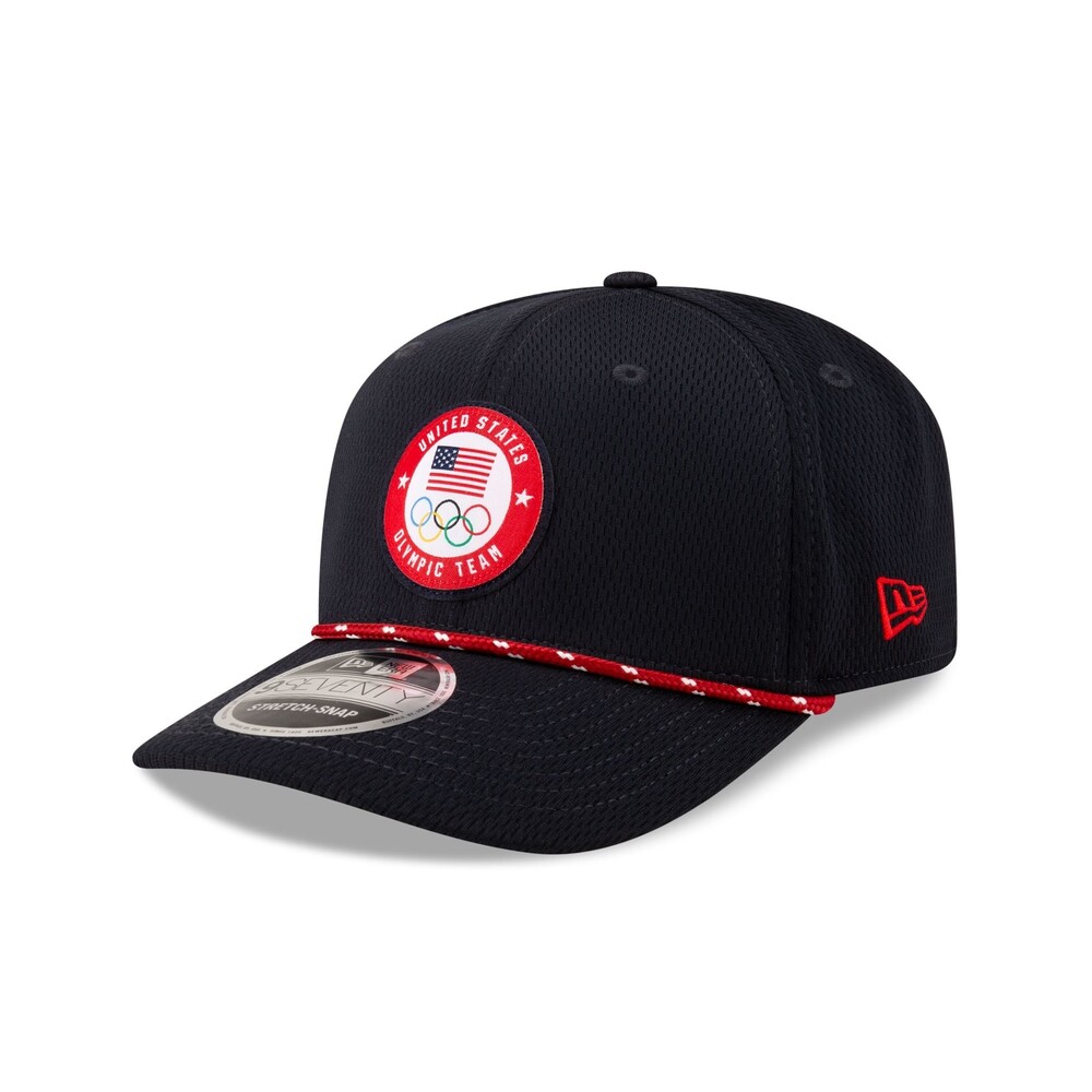 New Era Team USA Olympics Navy 9SEVENTY Stretch-Snap Hat - One Size
